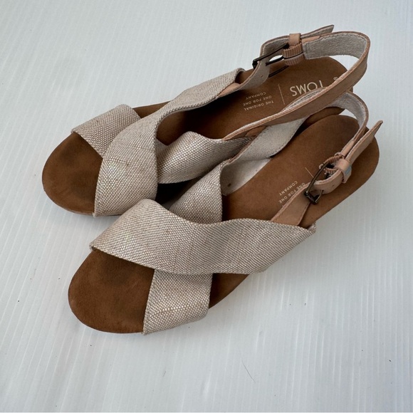 Toms Ibiza platform Natural Wedge Sandals - Picture 2 of 9